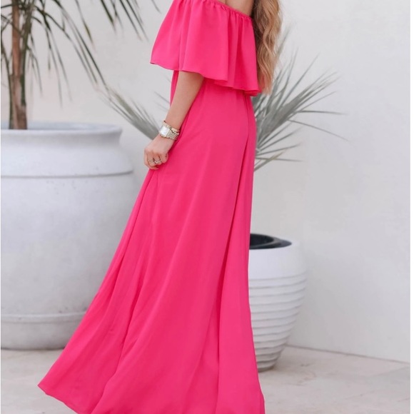 Follow you anywhere Maxi dress Fuchsia Small (way to long for me) - Picture 2 of 2